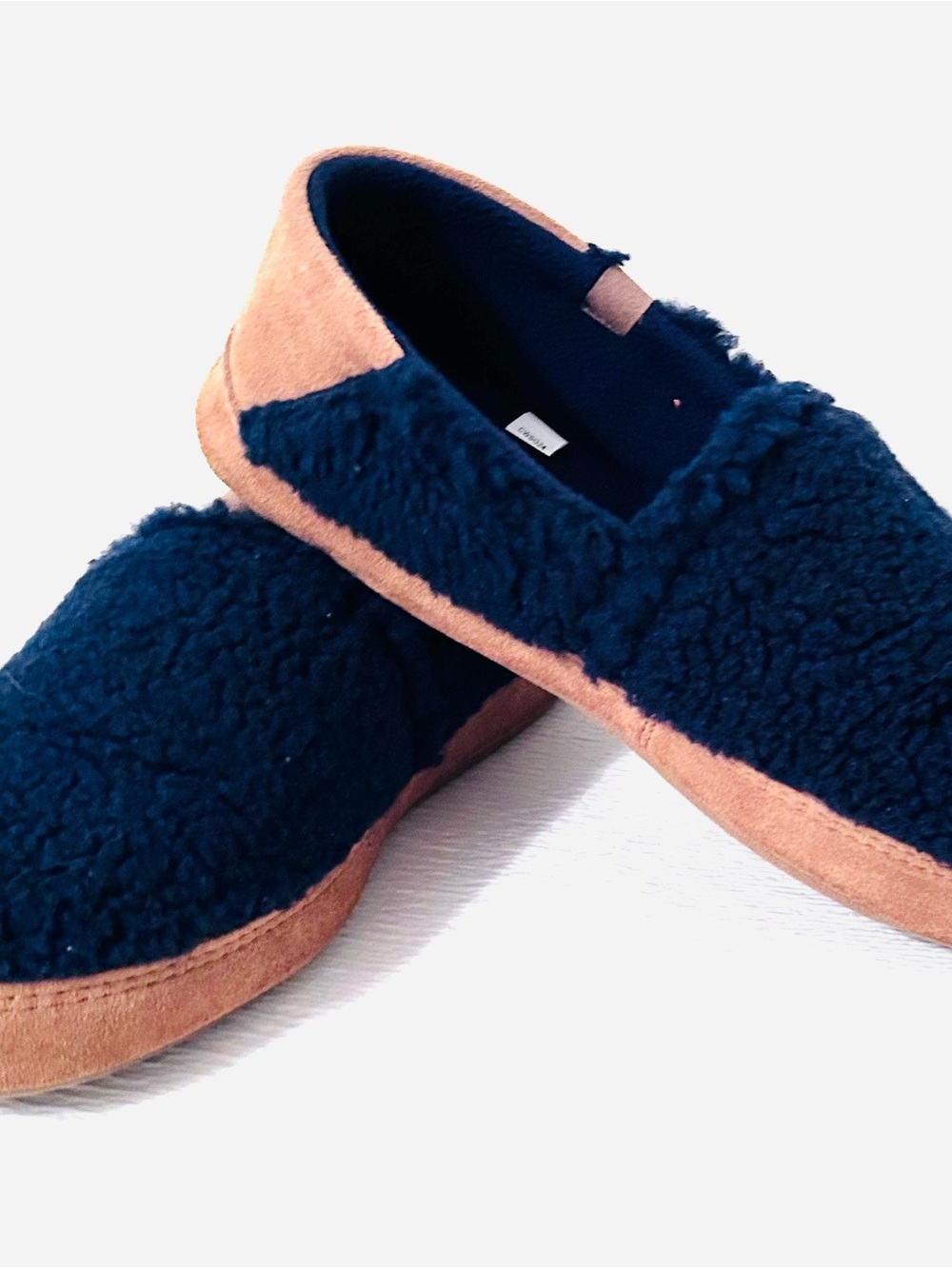 Acorn Navy Popcorn Collapsible Heel Moccasin Slipper